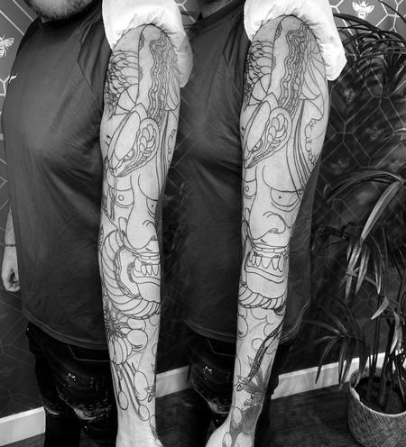 Traditional Japanese Hanya - Hanna and Snake Sleeve