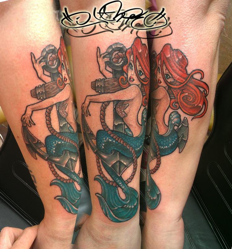 Altered Images : Tattoos : Fantasy Mermaid : Mermaid and Anchor