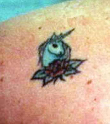 Really bad tattoo Tattoo Galleries: Unicorn
 design