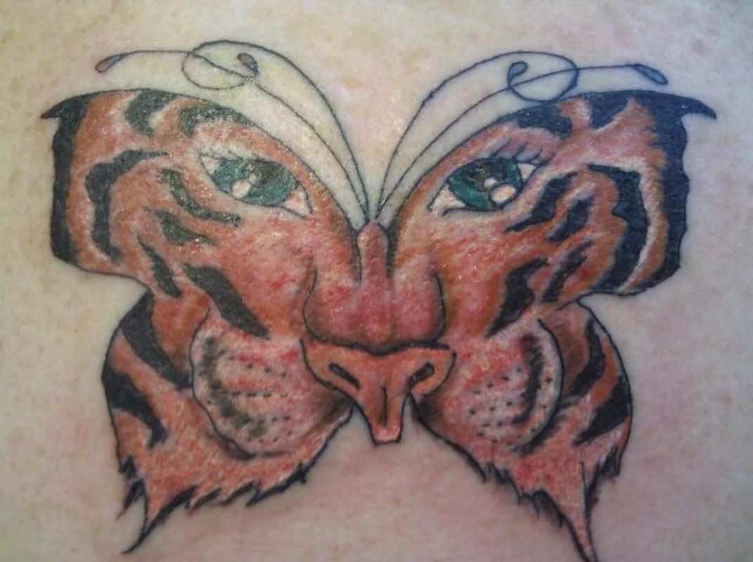 Tiger Butterfly tattoo by Bad Tattoos : Tattoos