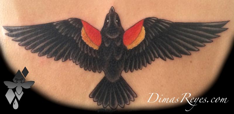Color Blackbird tattoo by Dimas Reyes : Tattoos