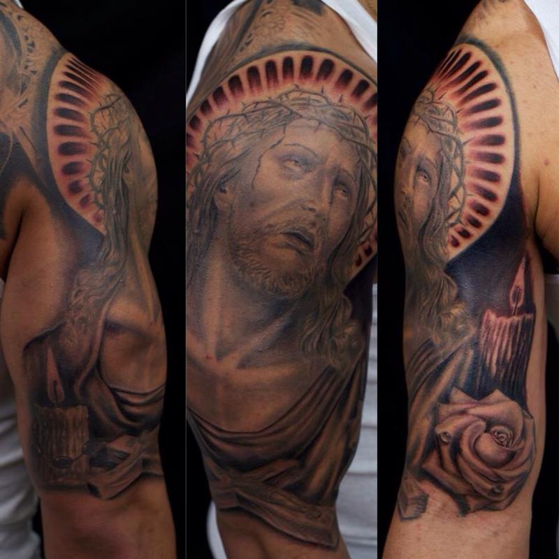 Jesus Crown of Thorns by Ryan El Dugi Lewis : Tattoos