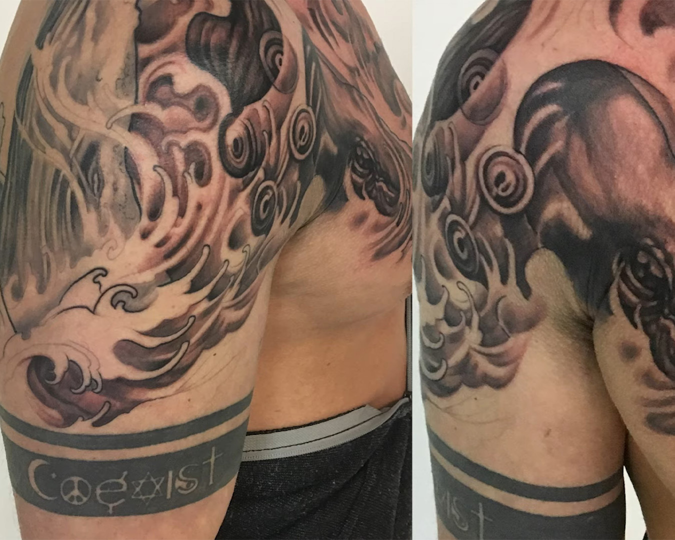 Foo Dog and Koi Leg Sleeve Finished by Alan Aldred: TattooNOW