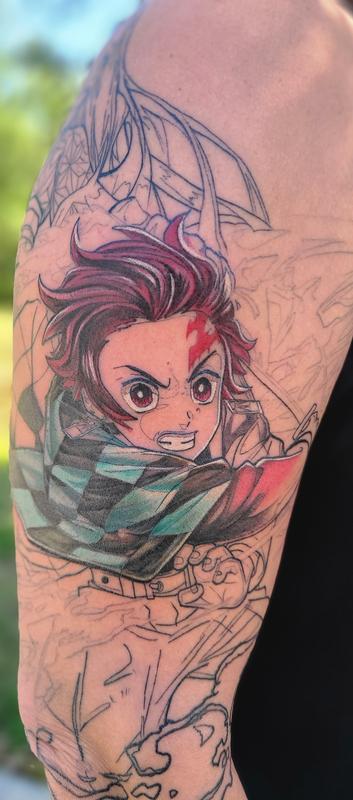 Forbidden Images Tattoo Art Studio : Tattoos : New : Anime Demon Slayer - Tanjiro Kamado
