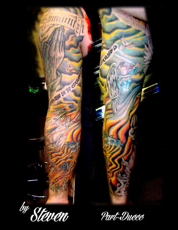 demonic tattoo sleeve