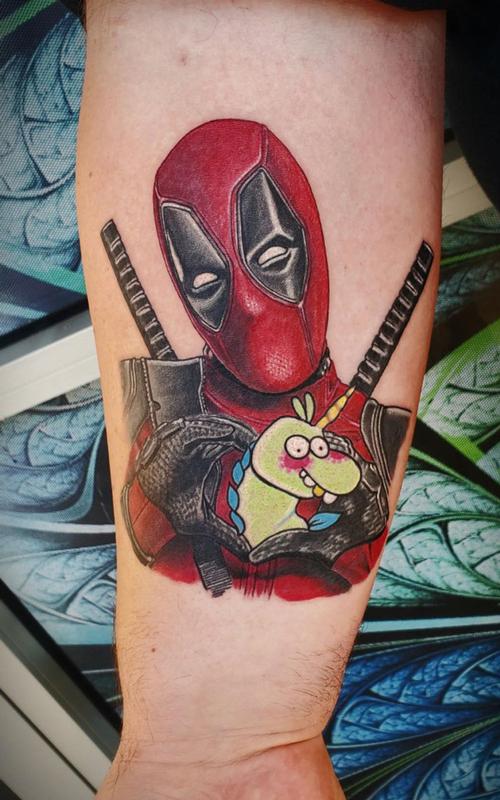 Forbidden Images Tattoo Art Studio : Tattoos : Movie : Deadpool's Unicorn