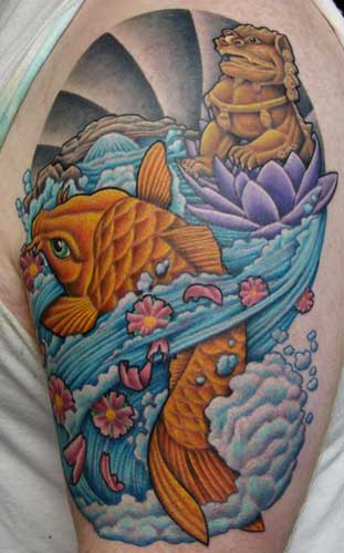 Looking for unique Traditional Asian tattoos Tattoos koi and foo
