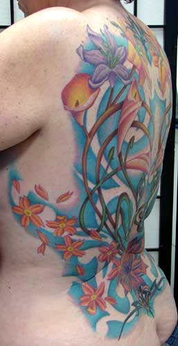 Looking for unique Flower tattoos Tattoos nouveau back piece