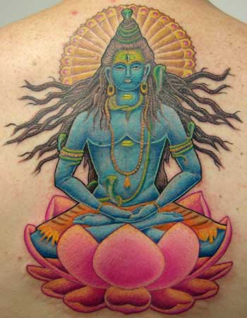Many Shiva tattoos feature a more traditional pose