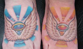 winged feet tattoo