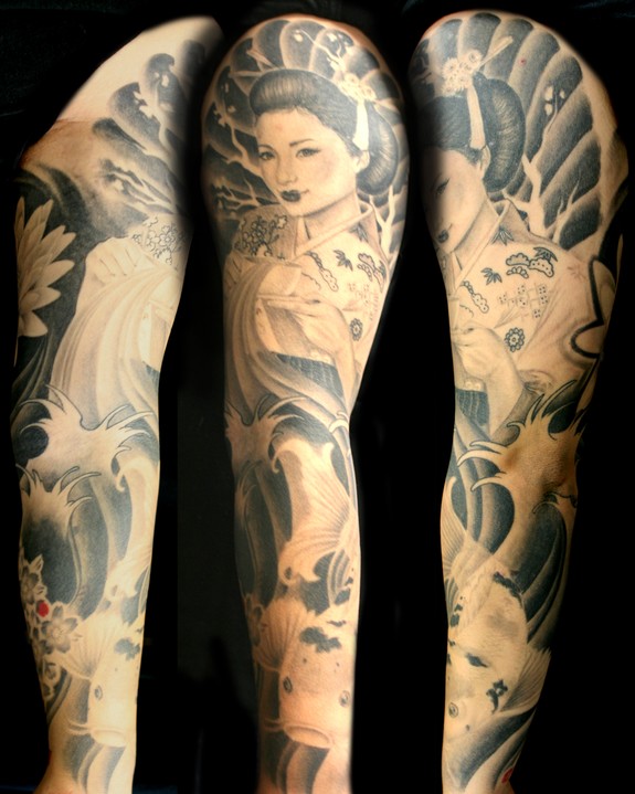 Keyword Galleries: Black and Gray Tattoos, Traditional Asian Tattoos, 