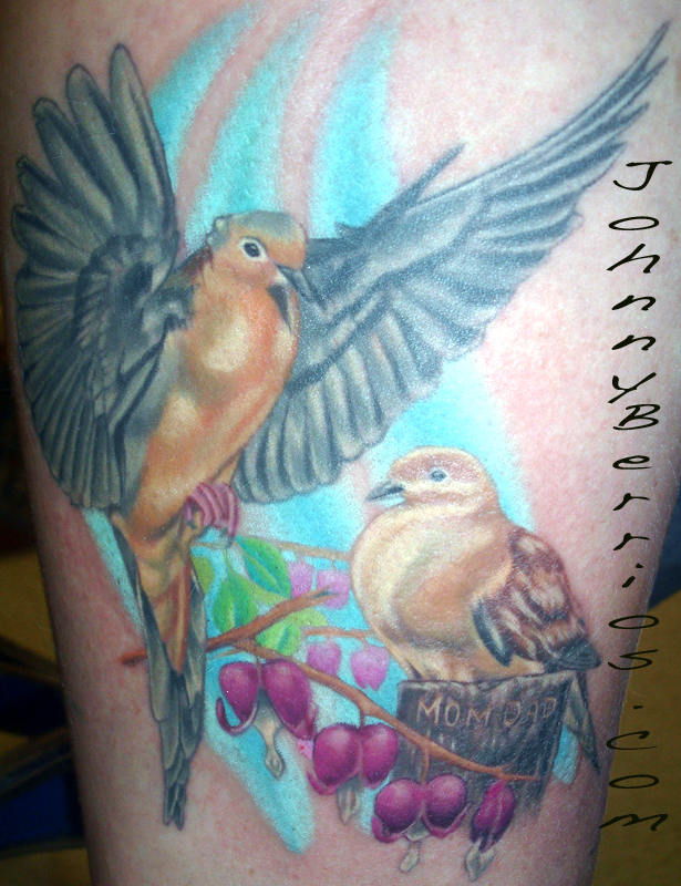 tattoos of doves. Berrios - Memorial 2 doves