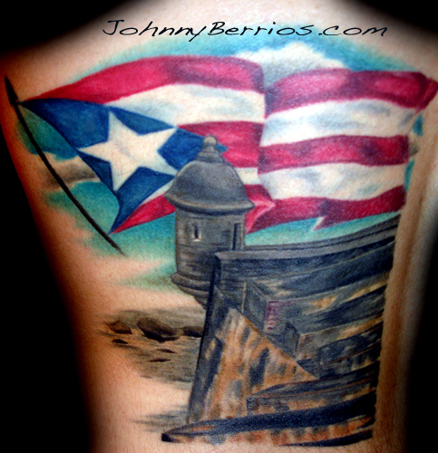 Puerto Rican Flag As a Tattoo Designs