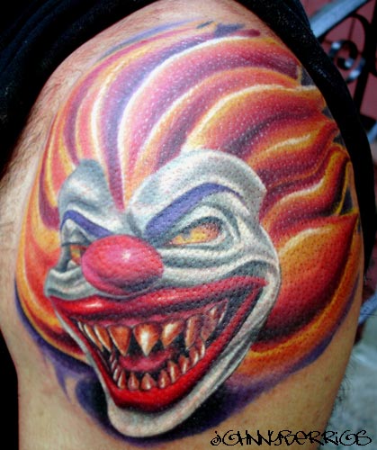 Looking for unique Toons tattoos Tattoos Twisted clown