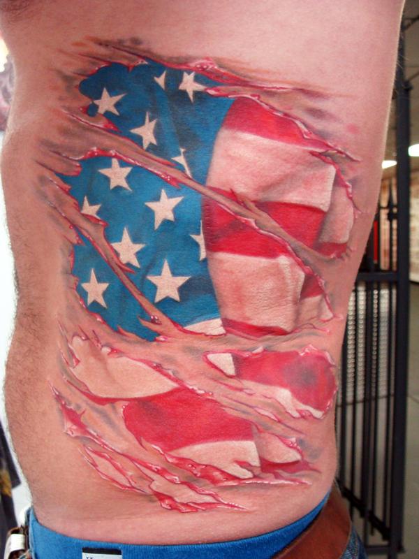 ripped rebel flag tattoos