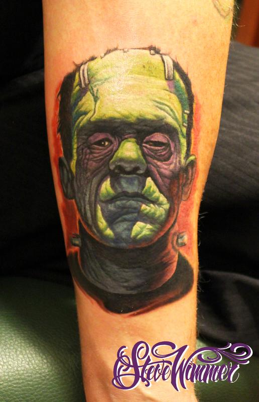 frankenstein portrait tattoo