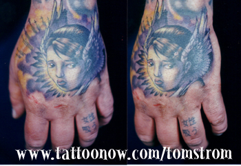 Looking for unique Tom Strom Tattoos?  angel