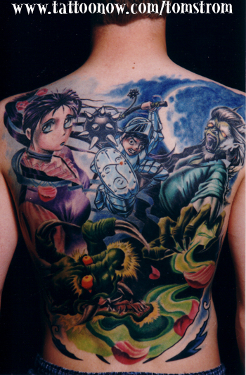 Anime Back Tattoo
