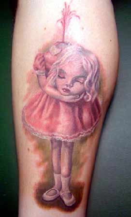 Looking for unique Tom Strom Tattoos?  Girl Holding Head