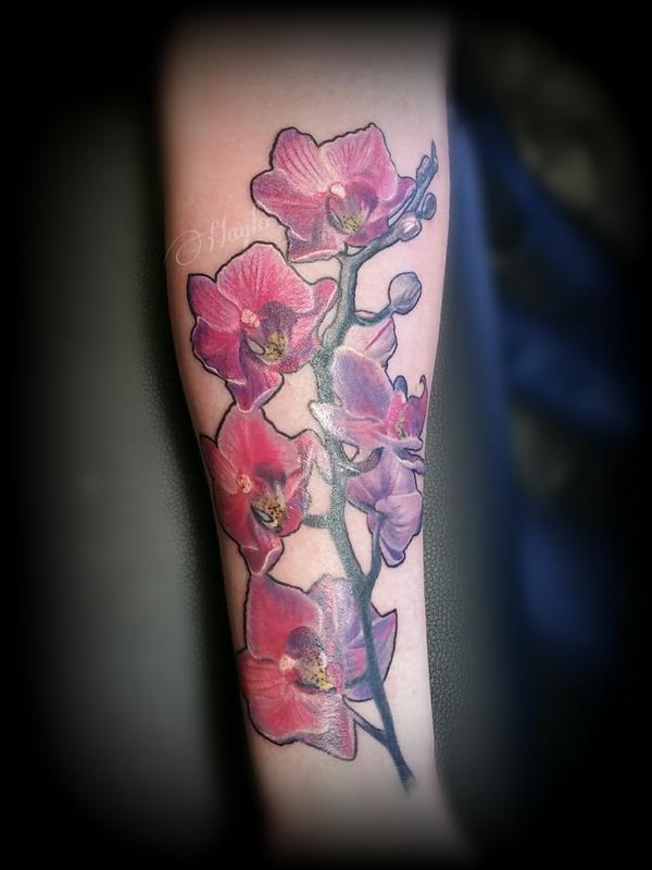 Orchid Forearm piece by Haylo : Tattoos