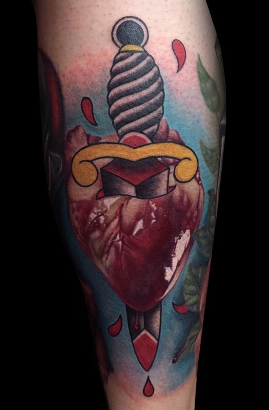 Heart and Dagger by Danny Elliott : Tattoos